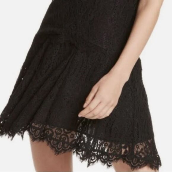 NWT Free People Heart In Two Lace Mini Dress Black Womens Size M - Picture 2 of 6